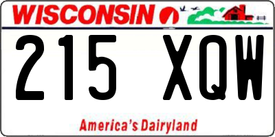 WI license plate 215XQW