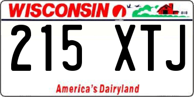WI license plate 215XTJ