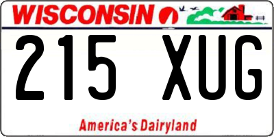 WI license plate 215XUG
