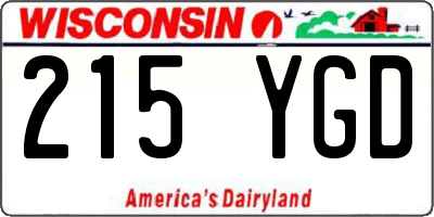 WI license plate 215YGD