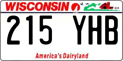 WI license plate 215YHB