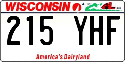 WI license plate 215YHF