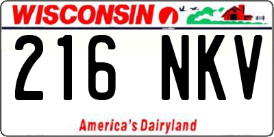 WI license plate 216NKV