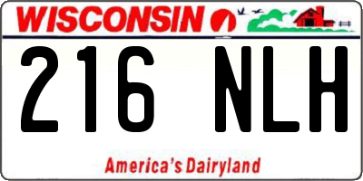 WI license plate 216NLH