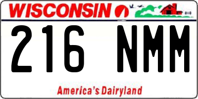 WI license plate 216NMM