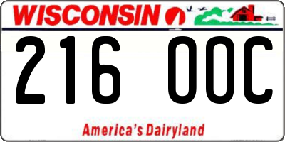WI license plate 216OOC