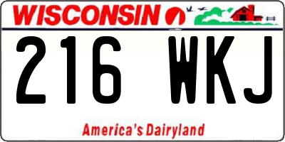 WI license plate 216WKJ