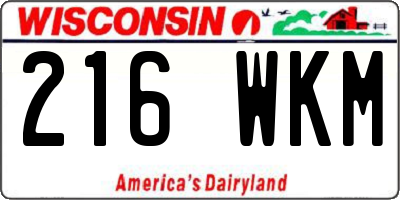 WI license plate 216WKM