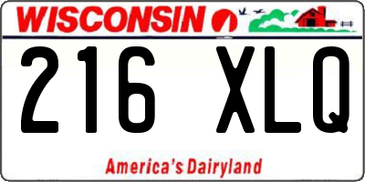WI license plate 216XLQ