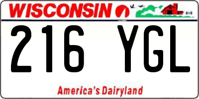 WI license plate 216YGL