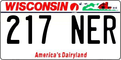 WI license plate 217NER