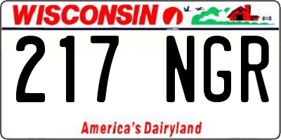 WI license plate 217NGR