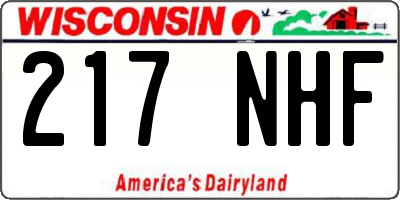WI license plate 217NHF