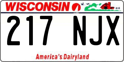 WI license plate 217NJX