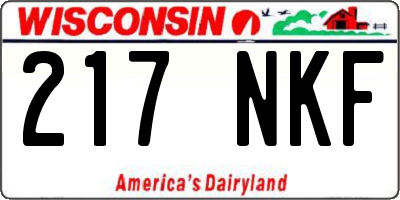 WI license plate 217NKF