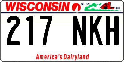WI license plate 217NKH