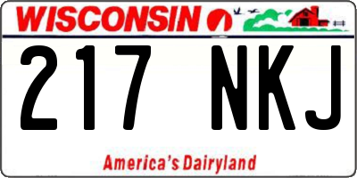 WI license plate 217NKJ