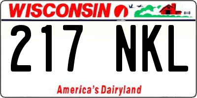 WI license plate 217NKL