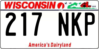 WI license plate 217NKP