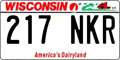 WI license plate 217NKR