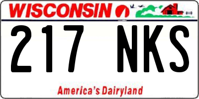 WI license plate 217NKS