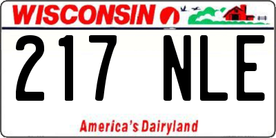 WI license plate 217NLE