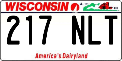 WI license plate 217NLT