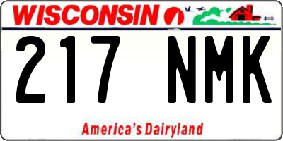 WI license plate 217NMK