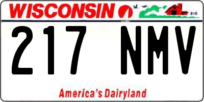 WI license plate 217NMV