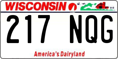 WI license plate 217NQG