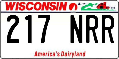 WI license plate 217NRR