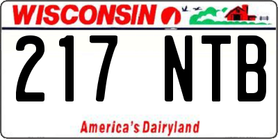 WI license plate 217NTB