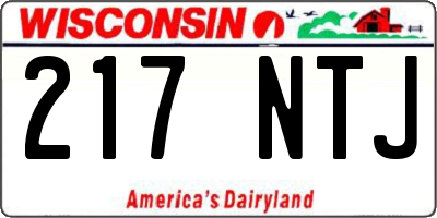 WI license plate 217NTJ