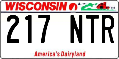 WI license plate 217NTR