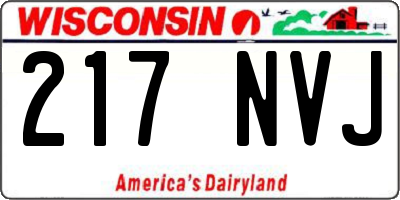 WI license plate 217NVJ