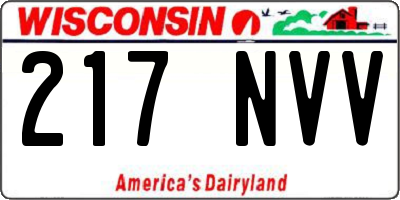 WI license plate 217NVV