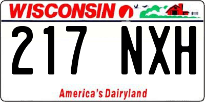 WI license plate 217NXH
