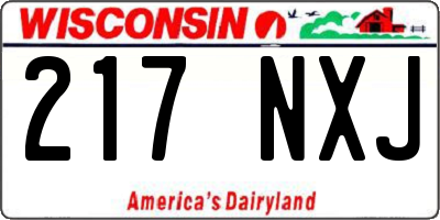 WI license plate 217NXJ