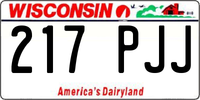 WI license plate 217PJJ