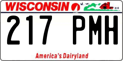 WI license plate 217PMH