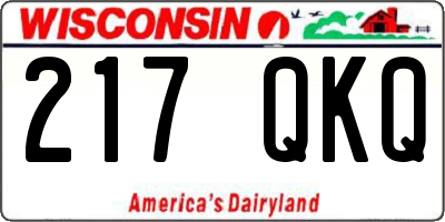 WI license plate 217QKQ