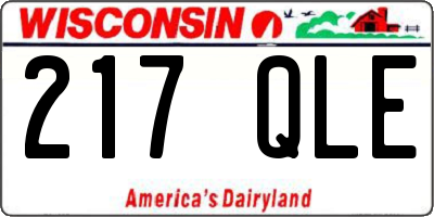 WI license plate 217QLE
