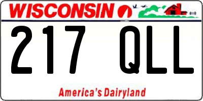 WI license plate 217QLL