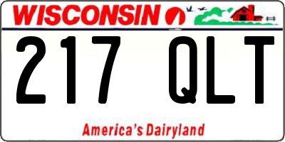 WI license plate 217QLT