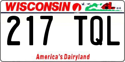 WI license plate 217TQL