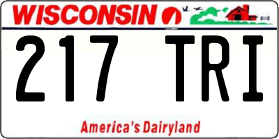 WI license plate 217TRI