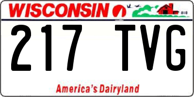 WI license plate 217TVG