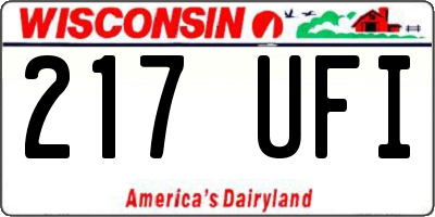 WI license plate 217UFI