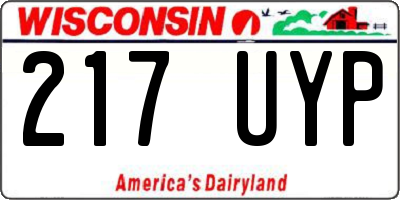WI license plate 217UYP