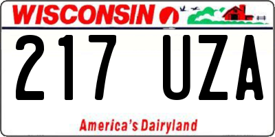 WI license plate 217UZA